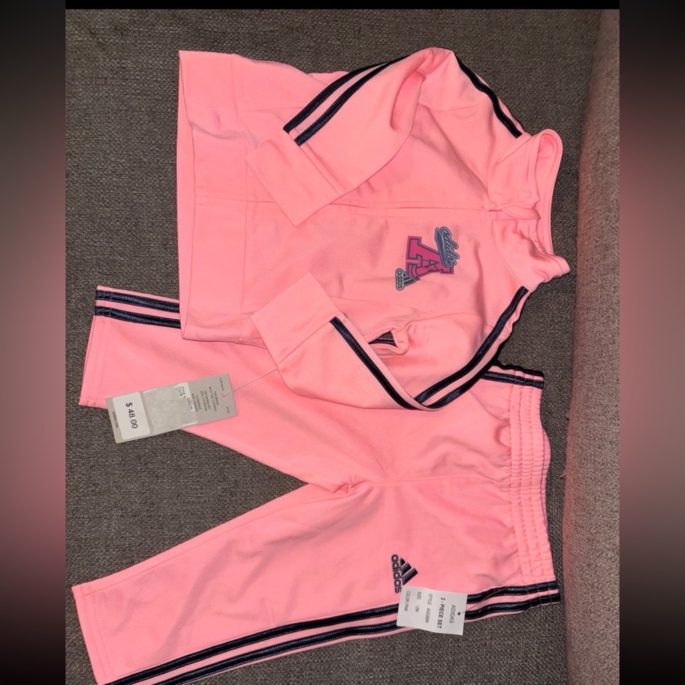 Adidas Pink Athletic Set with Logo